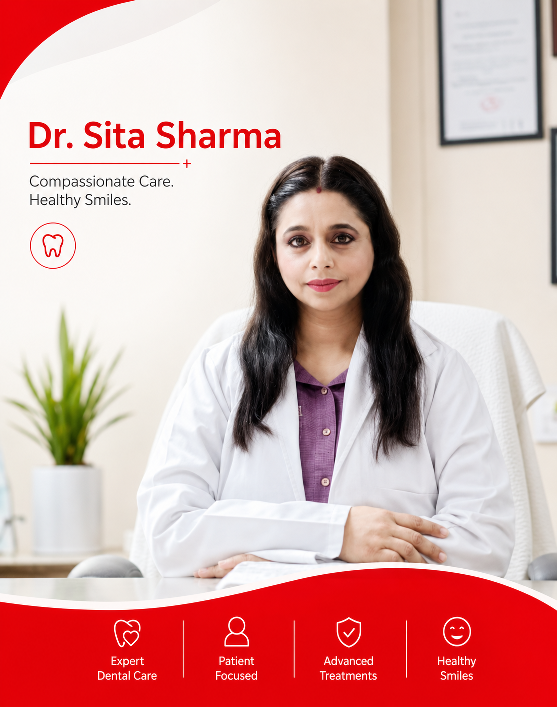 Dr. Mrs. Sita Sharma, dental surgeon and implantologist